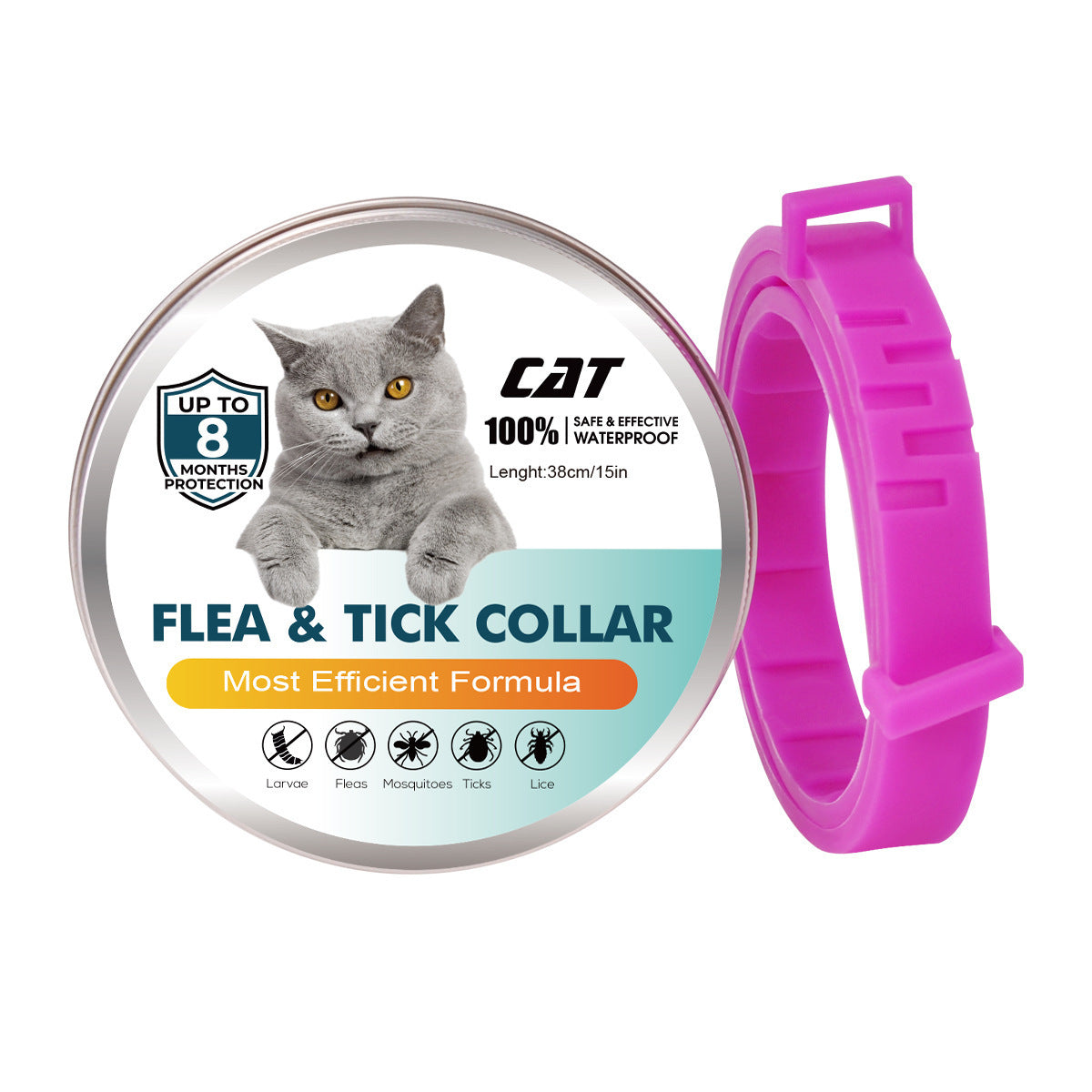 Pet Insect Repellent Collar Dogs And Cats Essential Oil Flea Removal