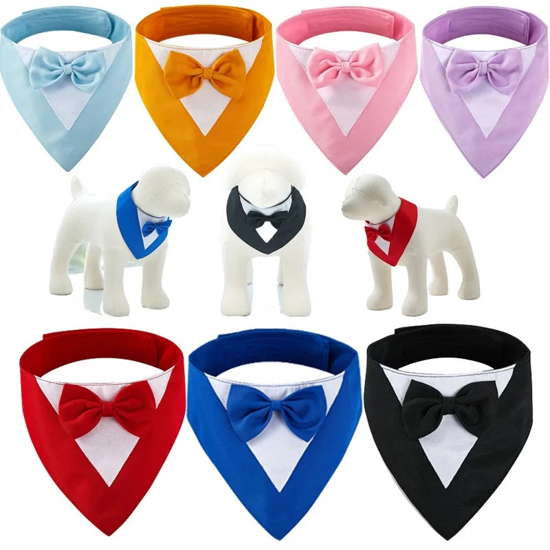 Pet Triangle Bib Bow Saliva Towel Pet Collar Dog Clothing Cat Puppy Scarf Bib Dogs Pets Accessories Dog Collar Harness