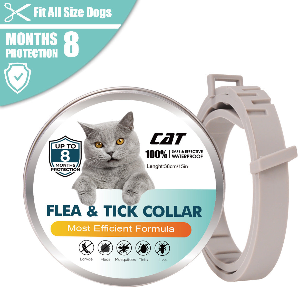 Pet Insect Repellent Collar Dogs And Cats Essential Oil Flea Removal